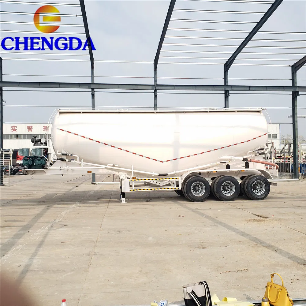 Factory V-Shape 3axles 40cbm Powder Tanker Bulk Cement Tank Semi Trailer