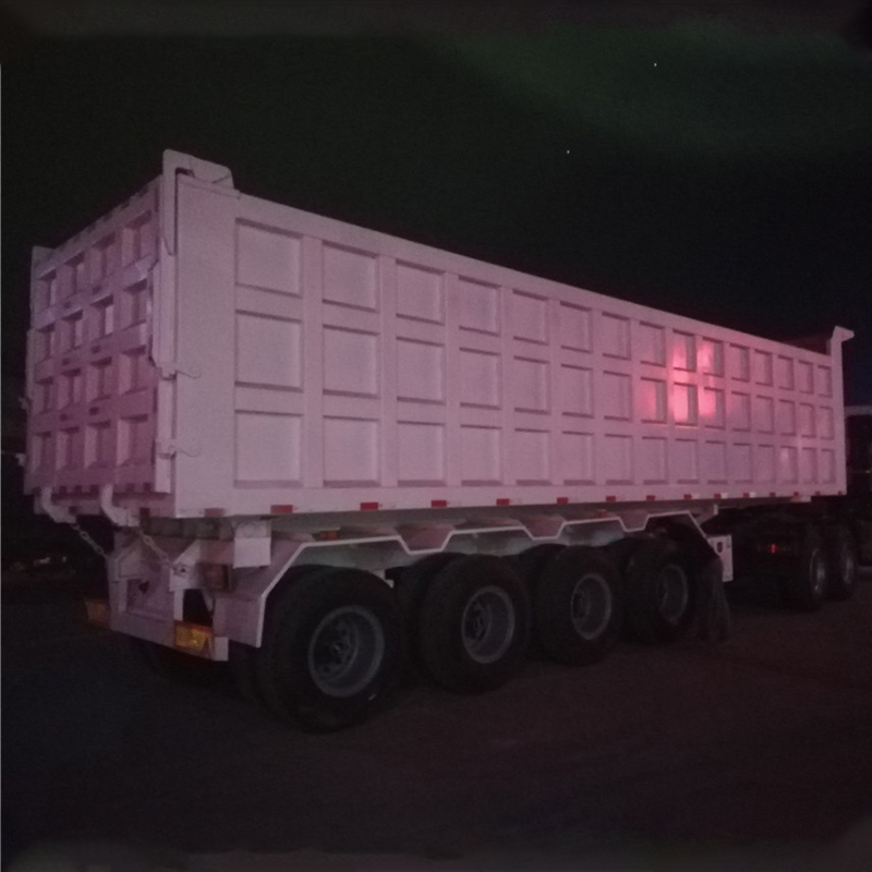 Side Roll off 4 Axles Hydraulic Tipper Dump Dumper Tipping Semi Trailer