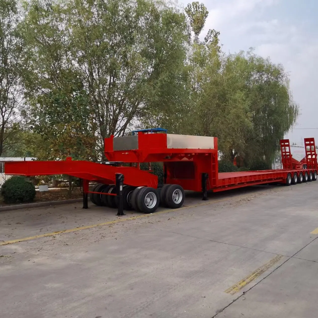 Good Prices 3/4/6 Axle Lowbed Low Bed Lowboy Flatbed Gooseneck Semi Trailer /Container Trailer/Flatbed Truck Trailer