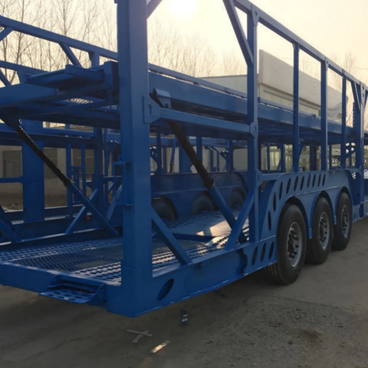 Adjustable Height Car Hauler Flatbed Trailer for Matching Different Towing Vehicle Chassis