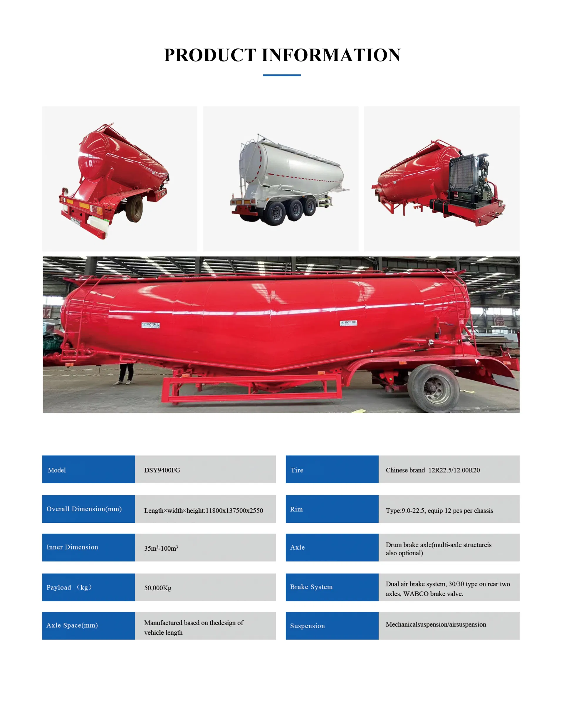 Cement Bulker Silo Tanker