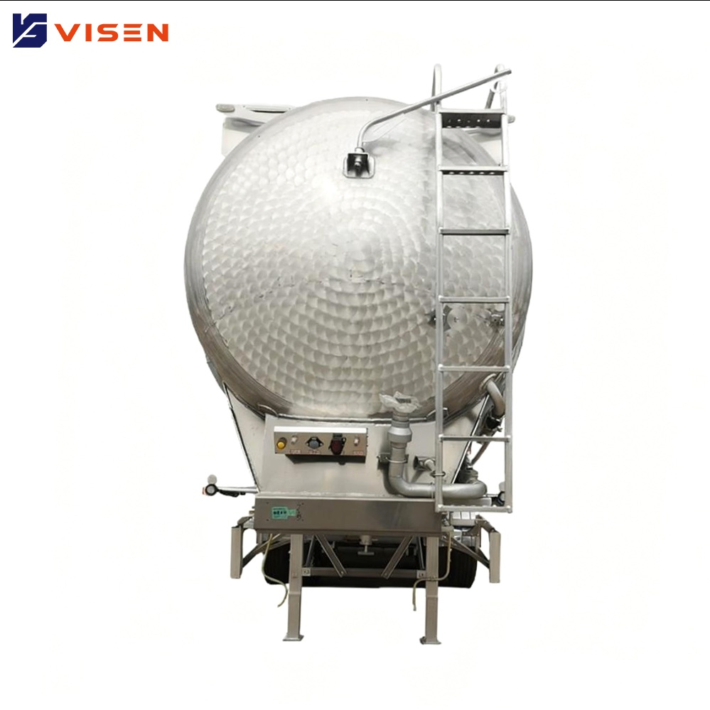 High Quality 4 Axle V Shape Steel Bulk Cement Tanker Semi Trailer 30-60 Cbm 80t Capacity for Arab Countries