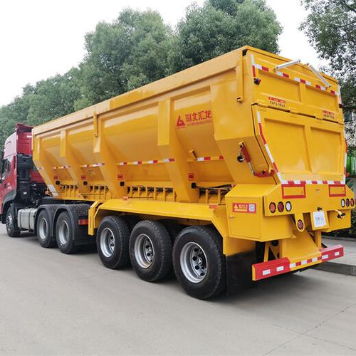 Grain Transport Special Semi-Trailer U-Shaped Car 30-60 Tons Custom Shaft Mobile Crawler Translation Dump