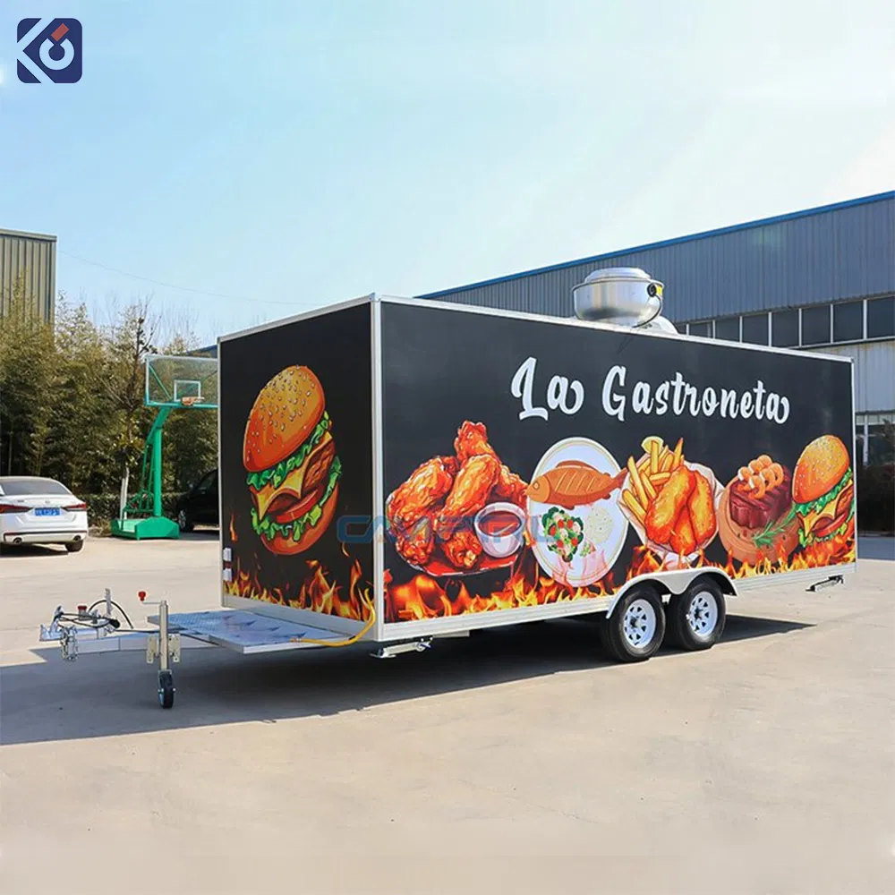 New Product Explosion Food Trailer with Full Kitchen Equipped Hot Dog Truck Customized Food Trailer Cheap Price