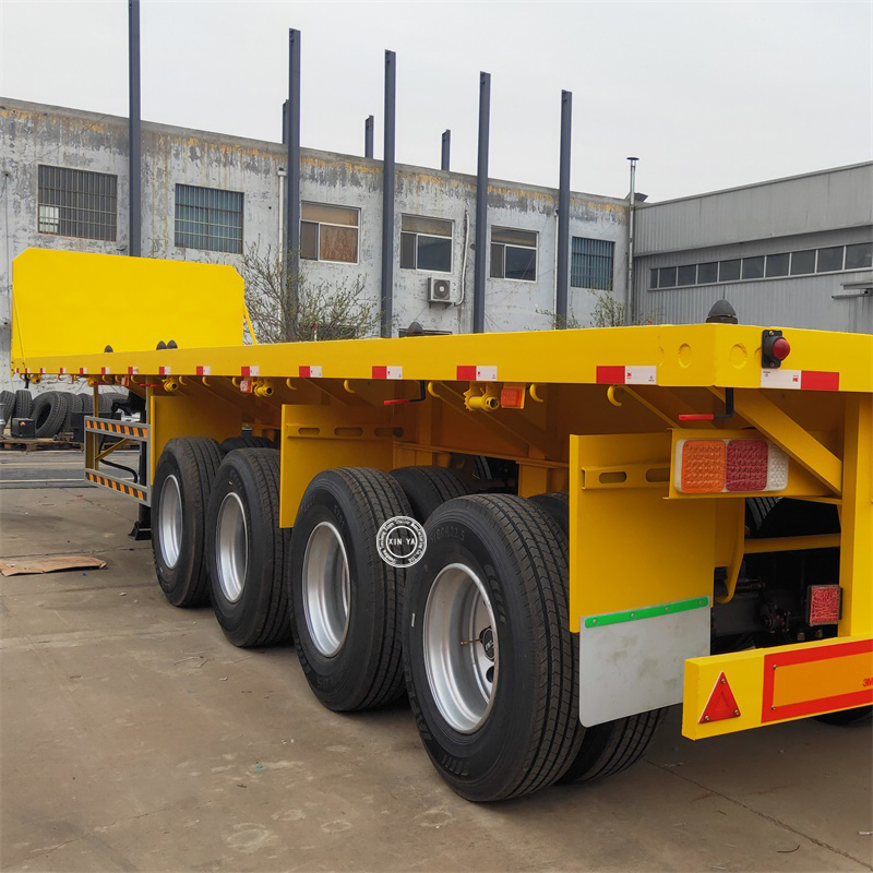 New 40FT Flat Bed Container Transport Truck Trailer 40 Feet 3 Axle Flatbed Semi Trailer for Sale