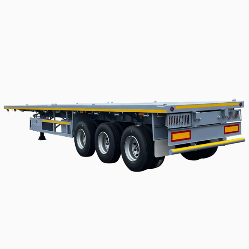 Factory Supply ECE/Ottc Approved Container Semi Trailer Flatbed Semi Trailer Full Range 30/50/60/80100 Tons &amp; 2/3/4/5 Axles Configurations Available
