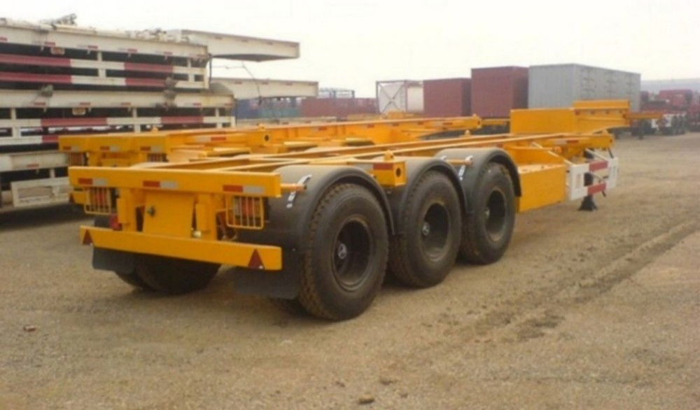 2/3/4 Axles 20FT Steel Skeleton Trailer 40FT Container Semi Trailer with Skeleton Container Chassis