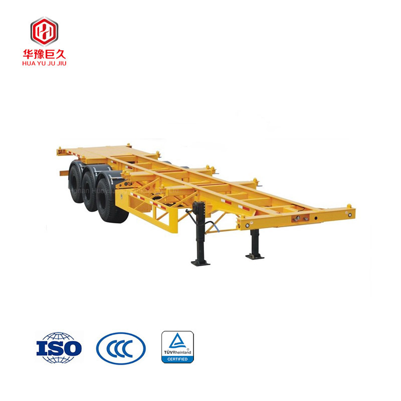 Tri Axles 45 Feet Container Skeleton Chassis Semi Truck Trailer
