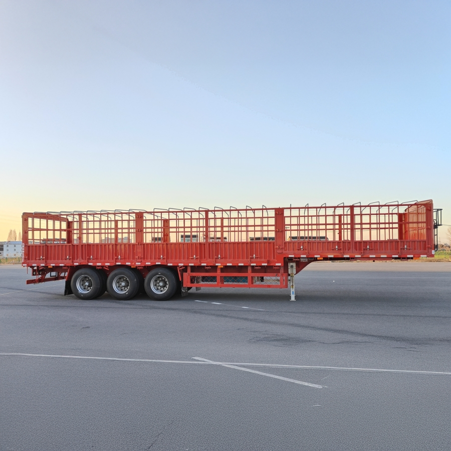 OEM Custom Drop-Side Wall Fence Semi Truck Trailer Used for Agricultural and Produce Transport