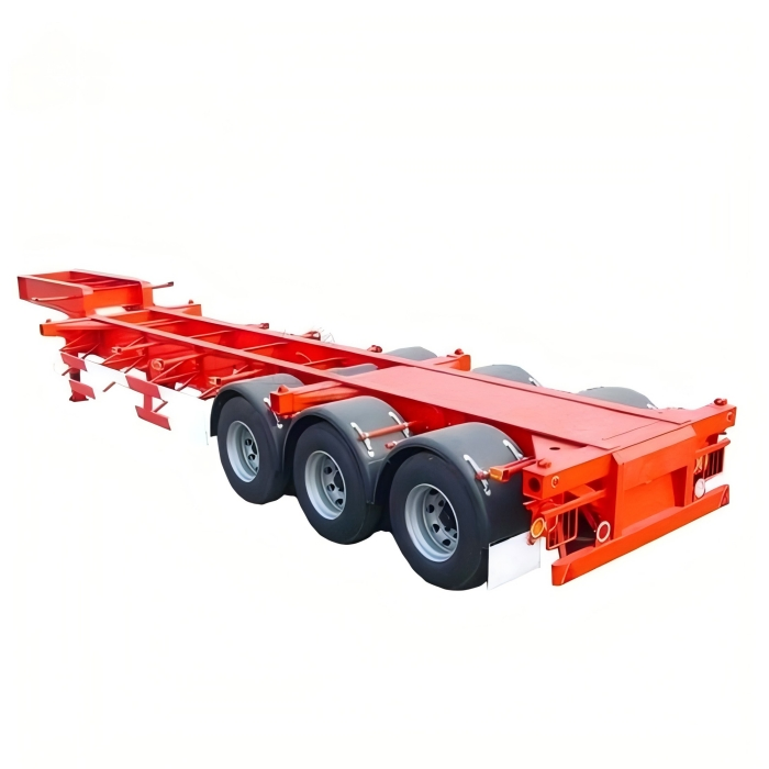 Factory Direct 20FT 40FT 45FT 2 Axle 3 Axles Gooseneck Skeleto 12 Sets Twist Lock Skeleton Skeletal Semi Truck Trailer Semi Trailer for Container