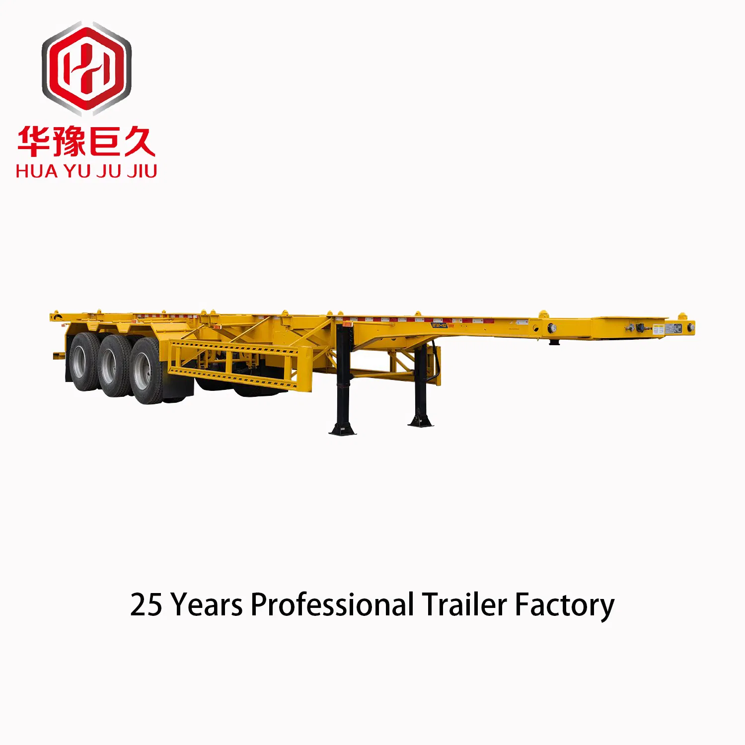 Tri Axles 45 Feet Container Skeleton Chassis Semi Truck Trailer