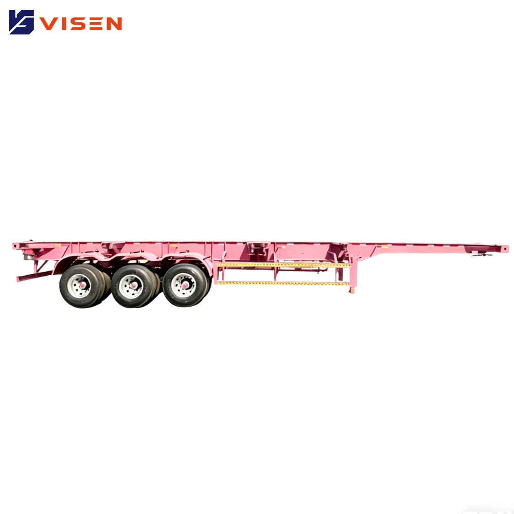 Brand New or Second-Hand Double Axle Three Axle Four Axle Semi-Trailer Skeleton Chassis Truck Container Flatbed Trailer Skeleton Trailer