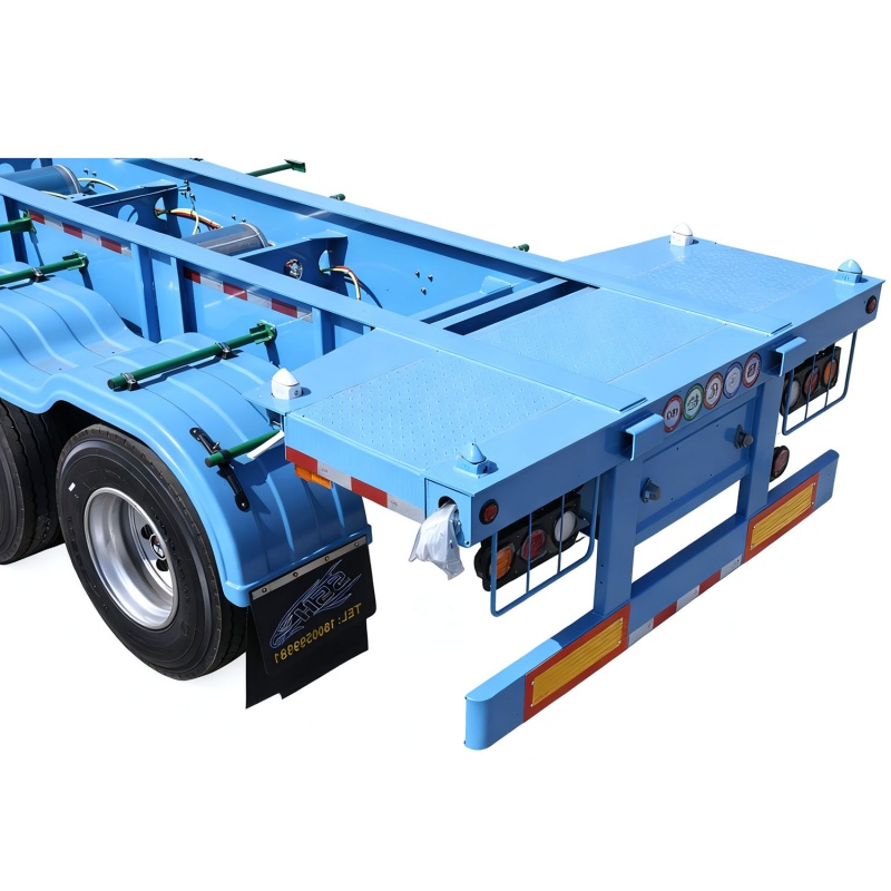 Heavy-Duty 2/3 Axles Skeletal Semi Truck Trailer with Fuwa Support Legs