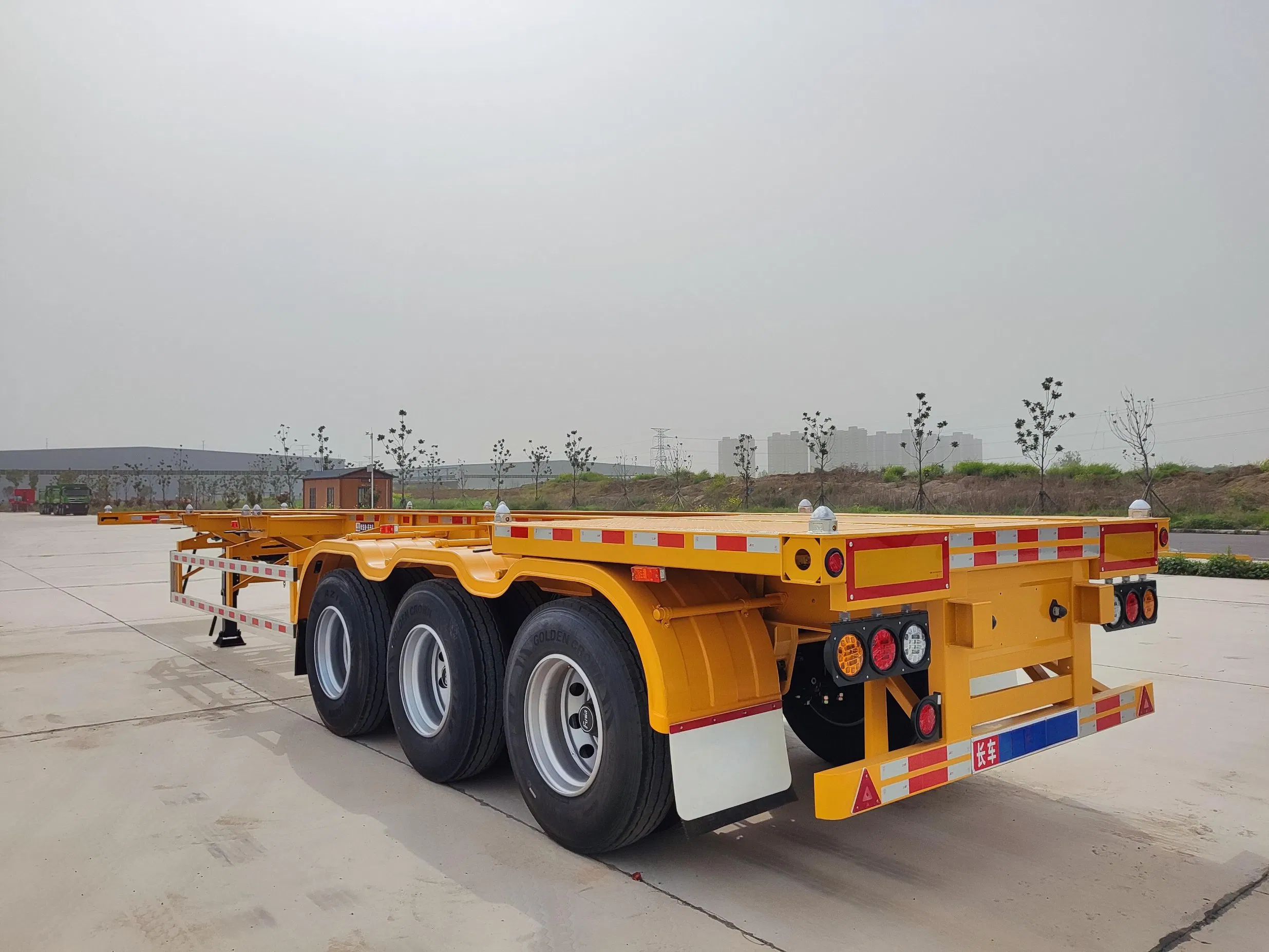 Hot Sale 2 Axles 20FT Container Transport Skeleton Chassis Semi Trailer for Logistics Shipping