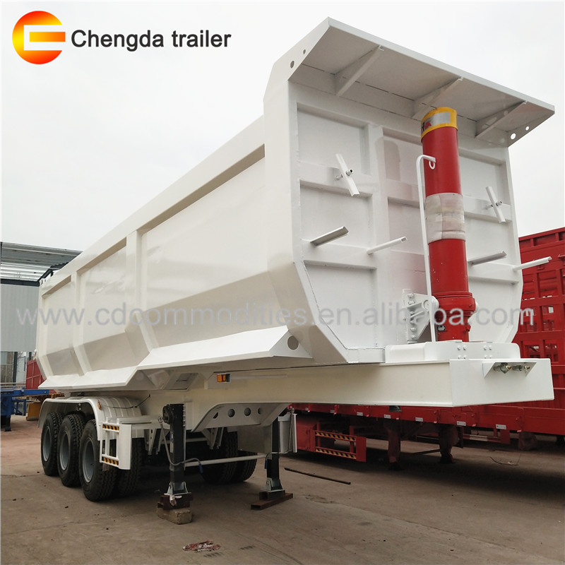 Good Quality 18mm Steel Channel Used Grain Semi Dump Trailers for Sale
