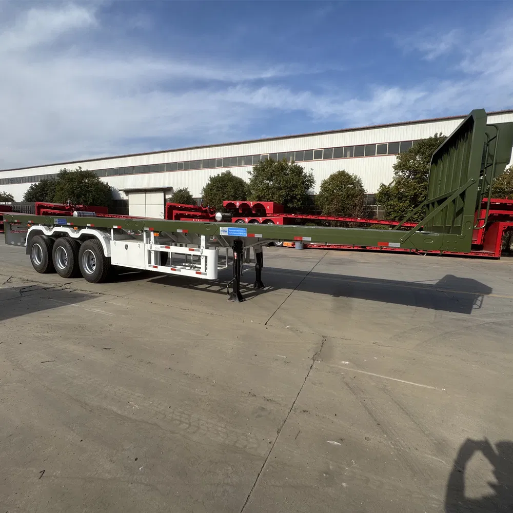 2/3/4 Axles 20FT/40FT/45FT 40tons 60tons Flatbed/Platform Container Cargo Transport Semi Truck Trailer