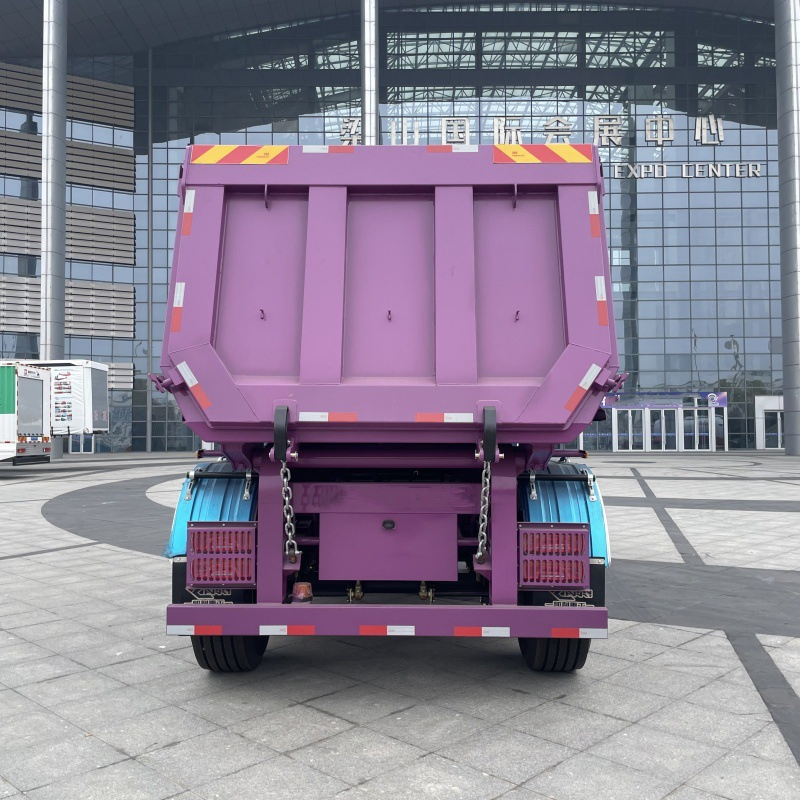 Cheaper Heavy Duty Hydraulic 2/3/4 Axle 60 80 100 Tons U Square Shape Side Rear End Tipper Dump Tipping Dumping Sand Stone Rock Transport Semi Dump Trailer