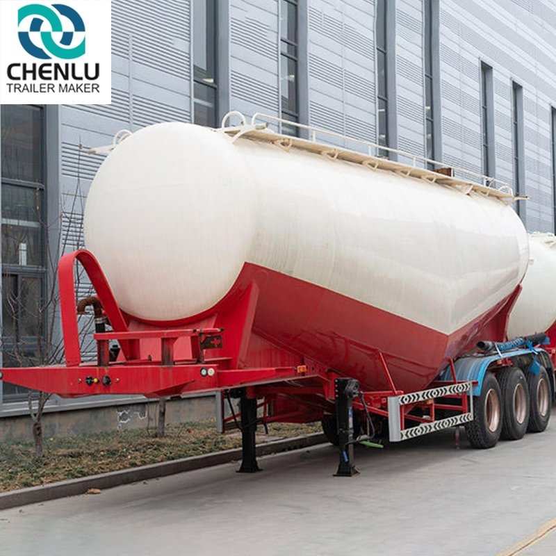3 Axle 40-60 Tons 45cbm Dry Bulk Cement Powder Bulker Tanker Siloba Truck Trailer for Sale