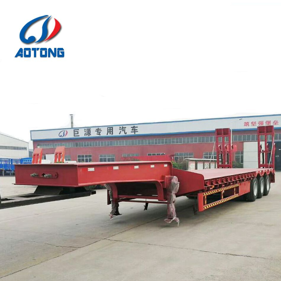2/3 Axles 30t-80t Low Flat Bed Cargo Truck Semi Trailer (LAT9405TDP)