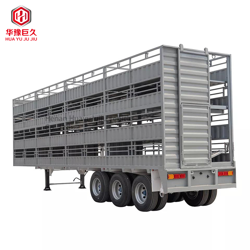 3 Axles Stake Fence Cargo Semi Trailer for Livestock/Cattle/Poultry Animal Transport