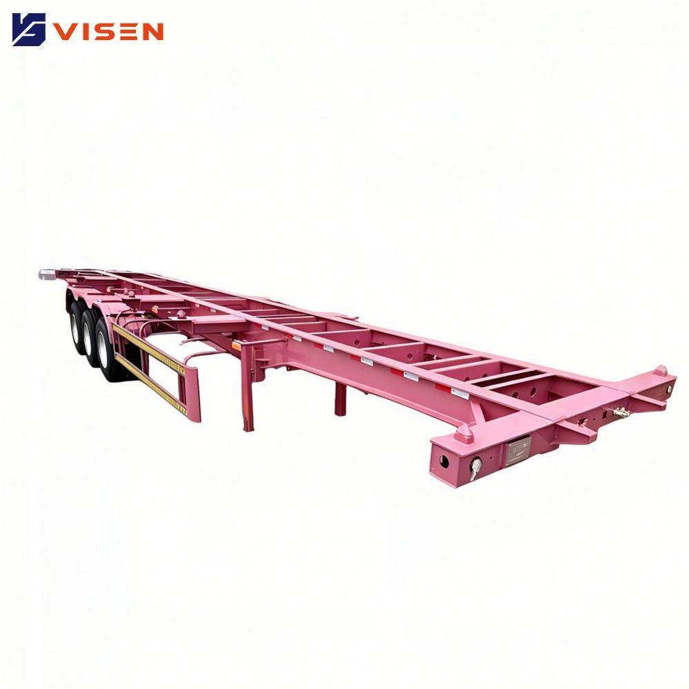 Brand New or Second-Hand Double Axle Three Axle Four Axle Semi-Trailer Skeleton Chassis Truck Container Flatbed Trailer Skeleton Trailer