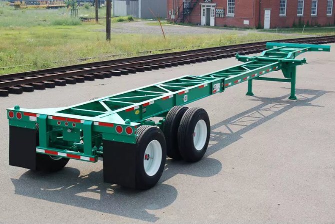 2 Axle 3axle Cargo Truck Utility Container Chassis Skeleton Semi Trailer