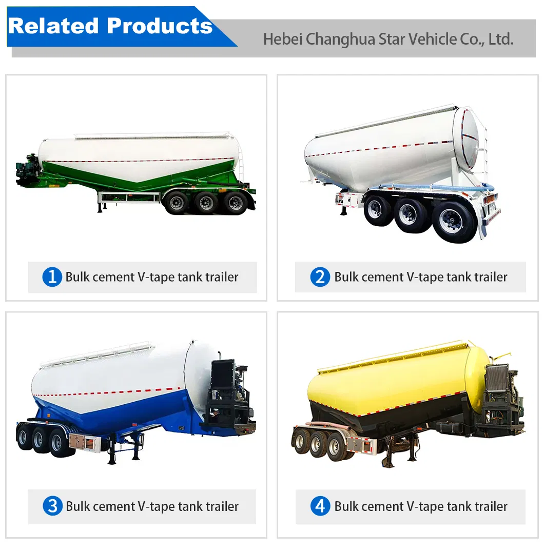 Cement Tank Semi-Trailer View