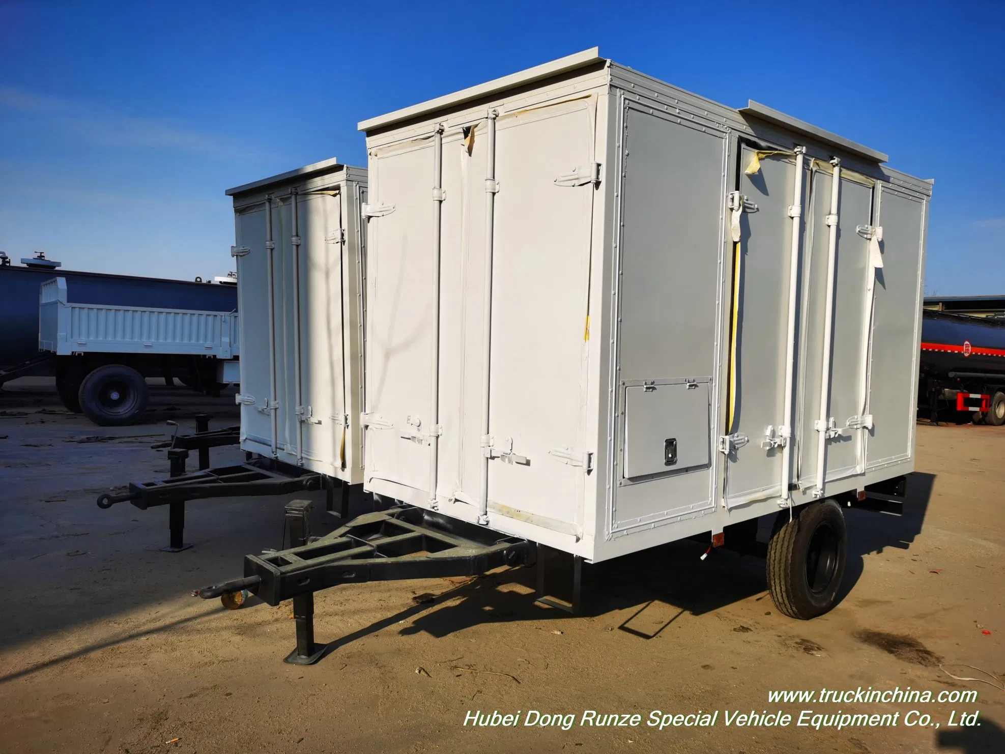 Customized Heat Insulation Box Draw Bar Trailer (3T - 8Ton Van Refrigerated vehicle Trailer Or Truck Semi-Trailer)
