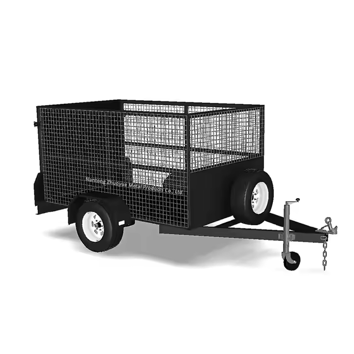 Industrial-Grade Galvanized Car Hauler Trailer – Custom Cage Height (600/900mm) – OEM Supplier