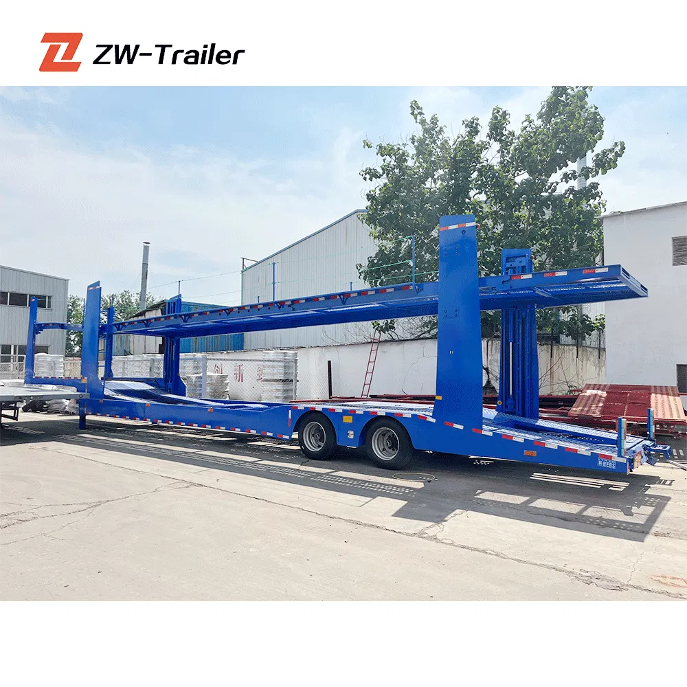 Zw Factory 2 Axle 3axles Double Deck Hauler Truck Car Carrier Semi Trailer for Sale