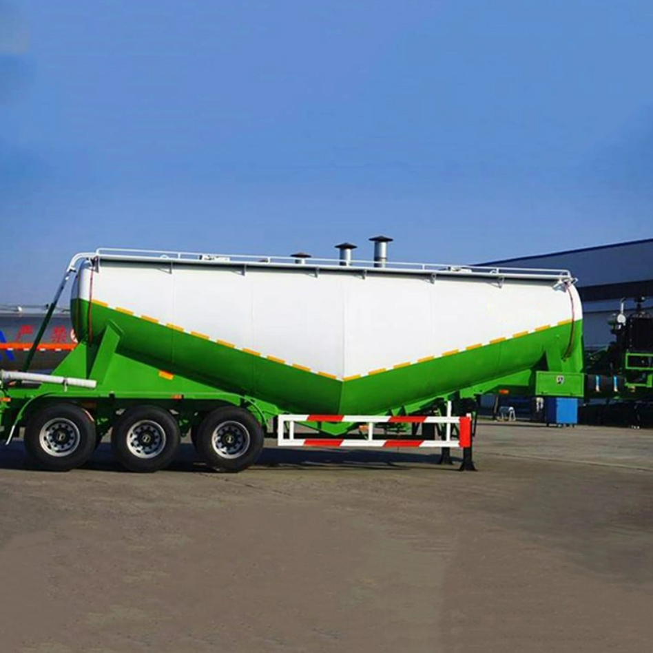 3 Axles 40/50 Cbm Bottom Aluminum V Shape Discharge/Unloading Bulk Cement/Fly/Powder Material Transport Tank/Tanker Heavy Duty Truck Semi Trailer for Sale