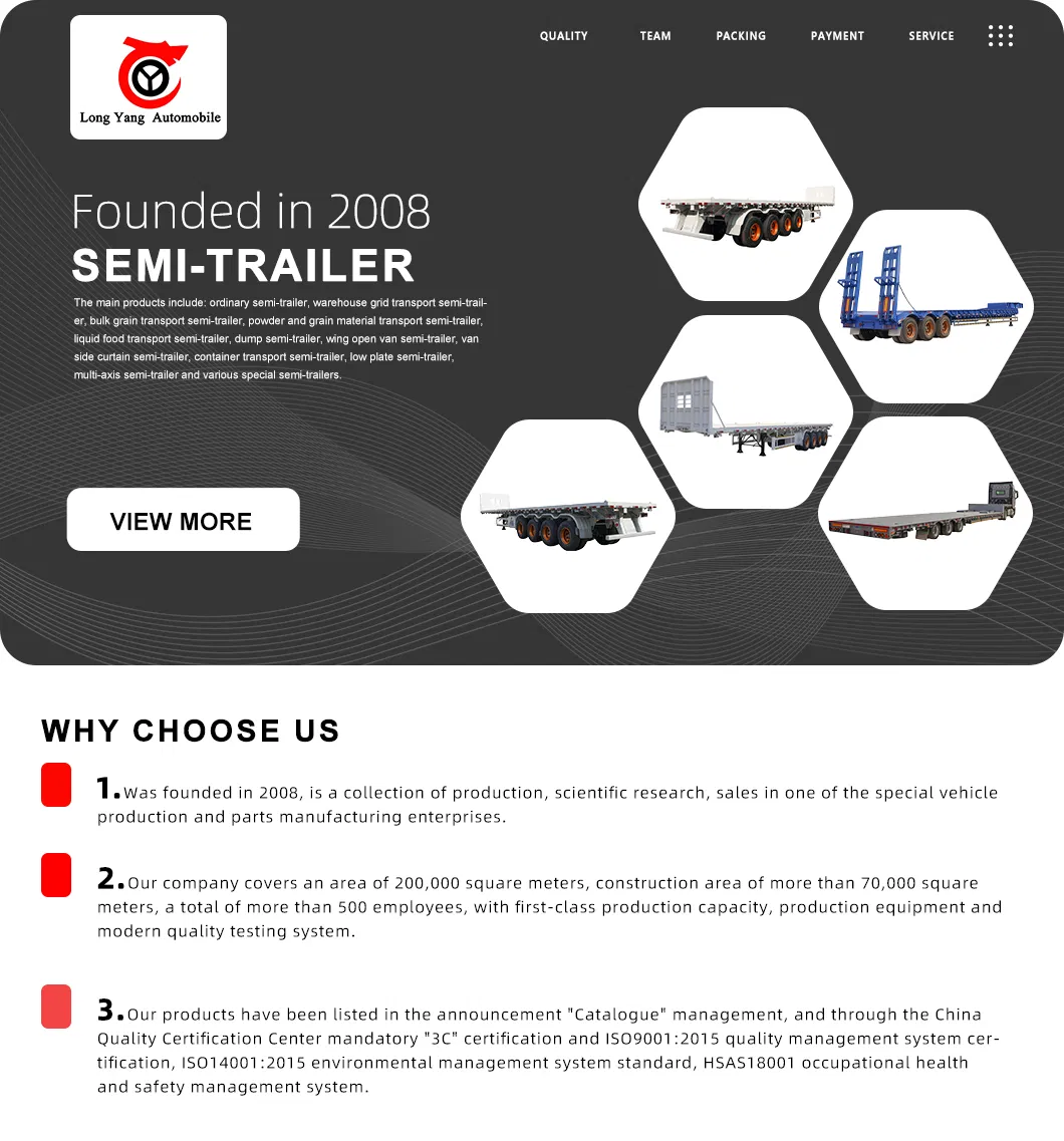 Flatbed Platform Semi Trailer
