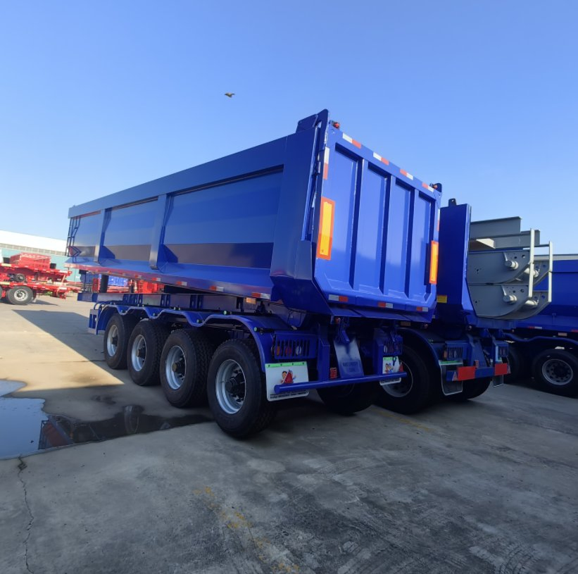 High Quality Jt Brand 3 Axle U-Shape Hydraulic Grain Dump Semi-Trailer Rear End Dump Tipp