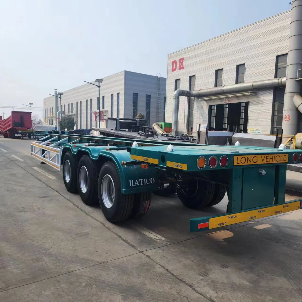 Cheap Skeleton Semi Trailer 20FT 40FT Container Trailer Lightweight Steel Chassis Frame Skeleton Semi-Trailer