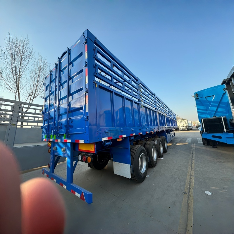 Fence Cargo Semi Trailer 42cmb 45cmb 50cmb 2 Axles 3 Axles 4 Axles 30 Tons 50 Tons 60 Tons Stake Semi Trailer with Fuwa BPW Axles