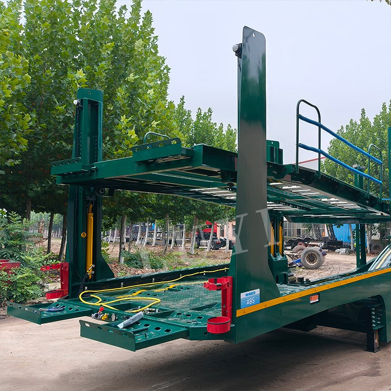 3-Axle Double Deck Car Carrier Semi-Trailer 2 Floors Enclosed Transporter 40 Ton 6 10 12 15 Car Transport Car Trailer