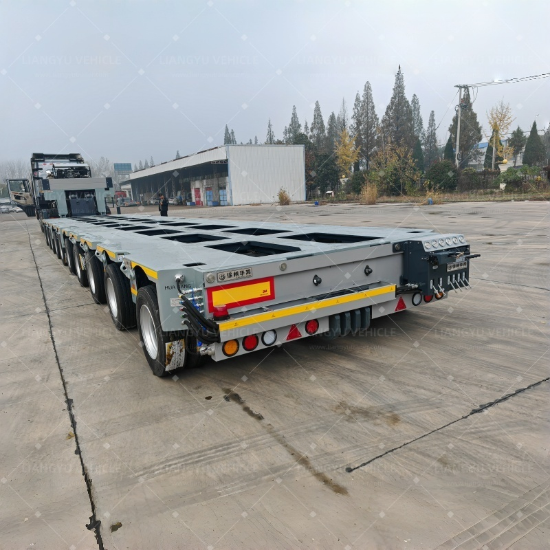 Heavy Load Gooseneck Lowbed / Flatbed Truck Semi Trailer Multi Axis Hydraulic Modular Trailer for Complex Logistics Projects