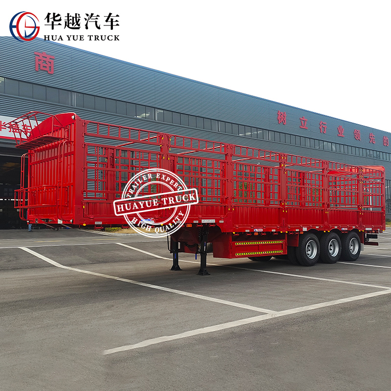 China Factory 3axles Tri Axle 50t 80t 50 Tons 40FT Fence Stake Trailer Semi Storehouse Transportation Great Quality