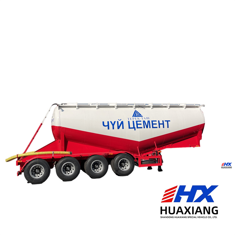 Powder and Particle Material Transport Truck Powder Tank Semi-Trailer Bulk Cement Tank Traile Fly Ash Transport Truck Smoke Ash Tank Truck Stainless Steetrailer