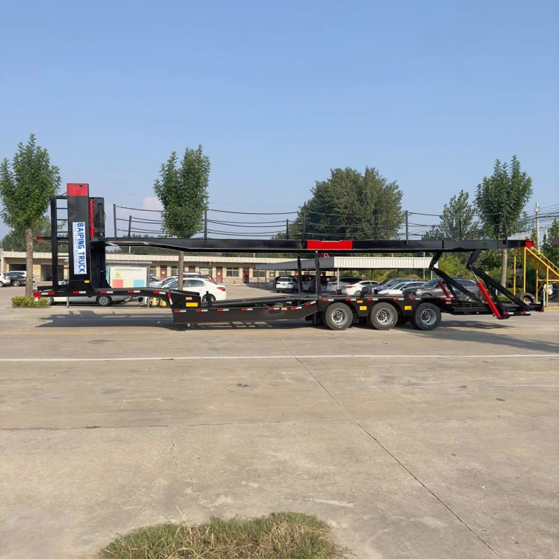 2 Axle Double Deck Steel Auto Transport Semi Trailer for Car Carrier