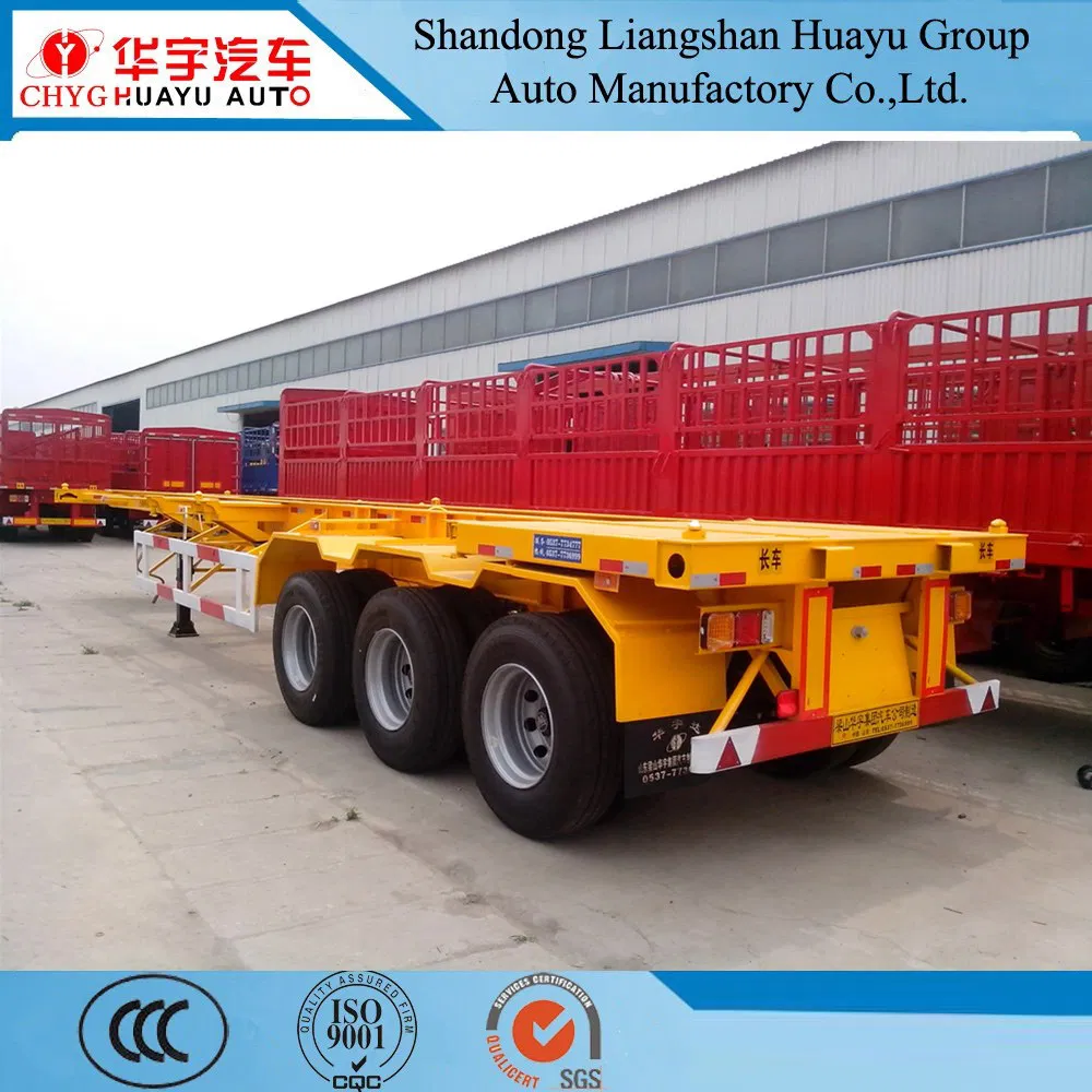 2axle/3axle/4axle 10FT/20FT/40FT/45FT Container Transport Skeleton/Skeletal Chassis Semi Trailer
