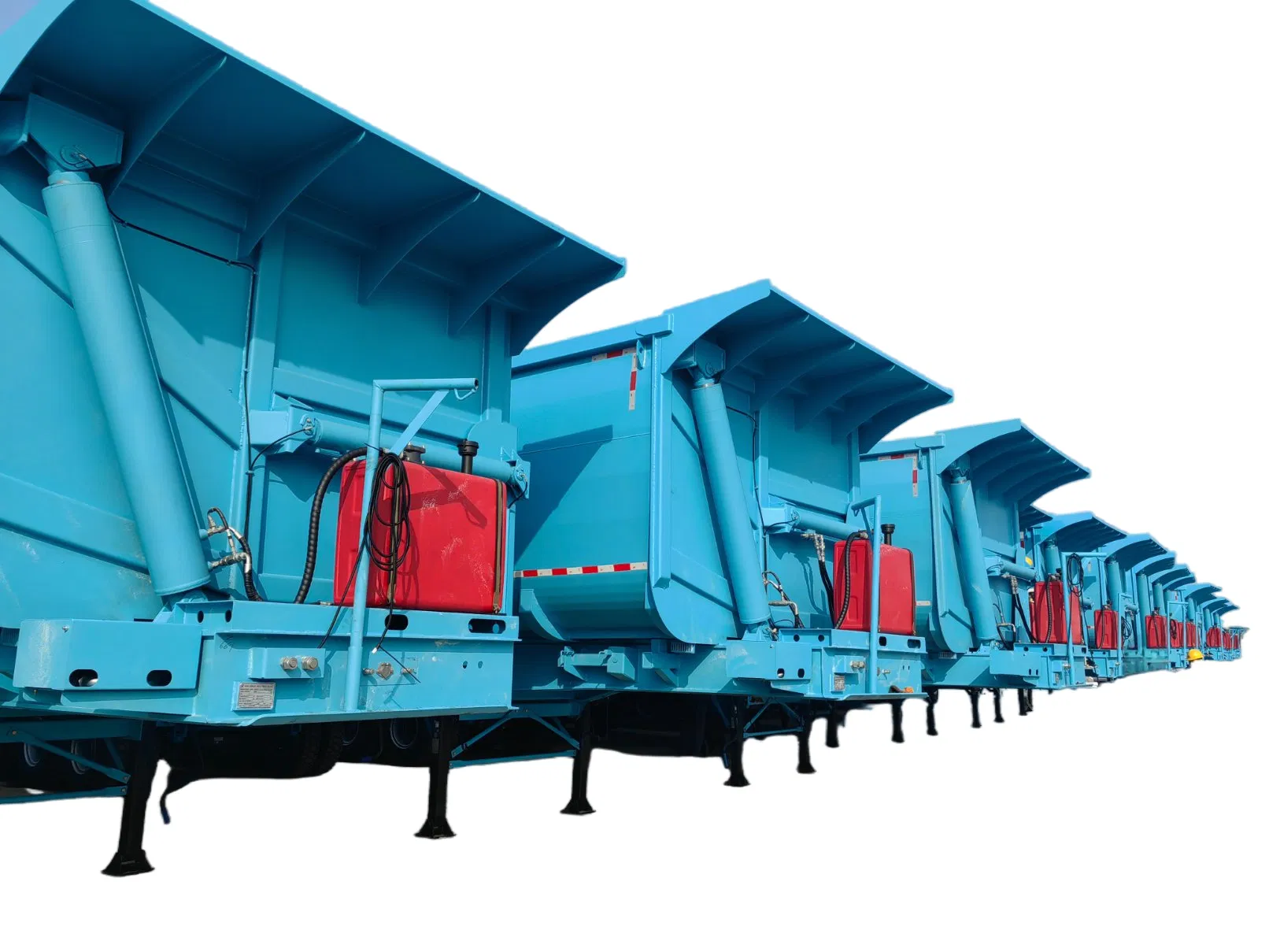 New 3 4 Axles Side Drop Tipper Semi Trailer Side Dump Trailer