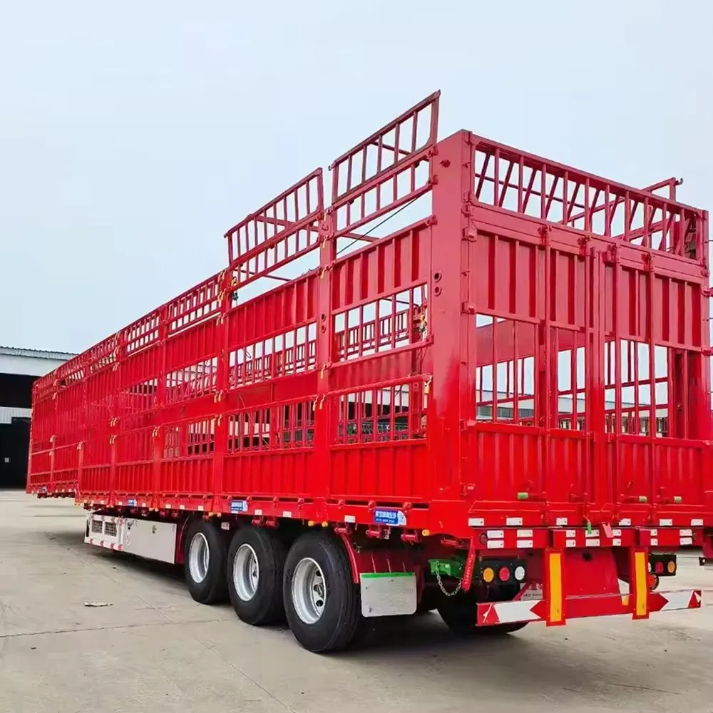 High Quality Flower Basket Semi-Trailer Commercial Used Flower Basket Livestock Transport Semi Trailer at Sale