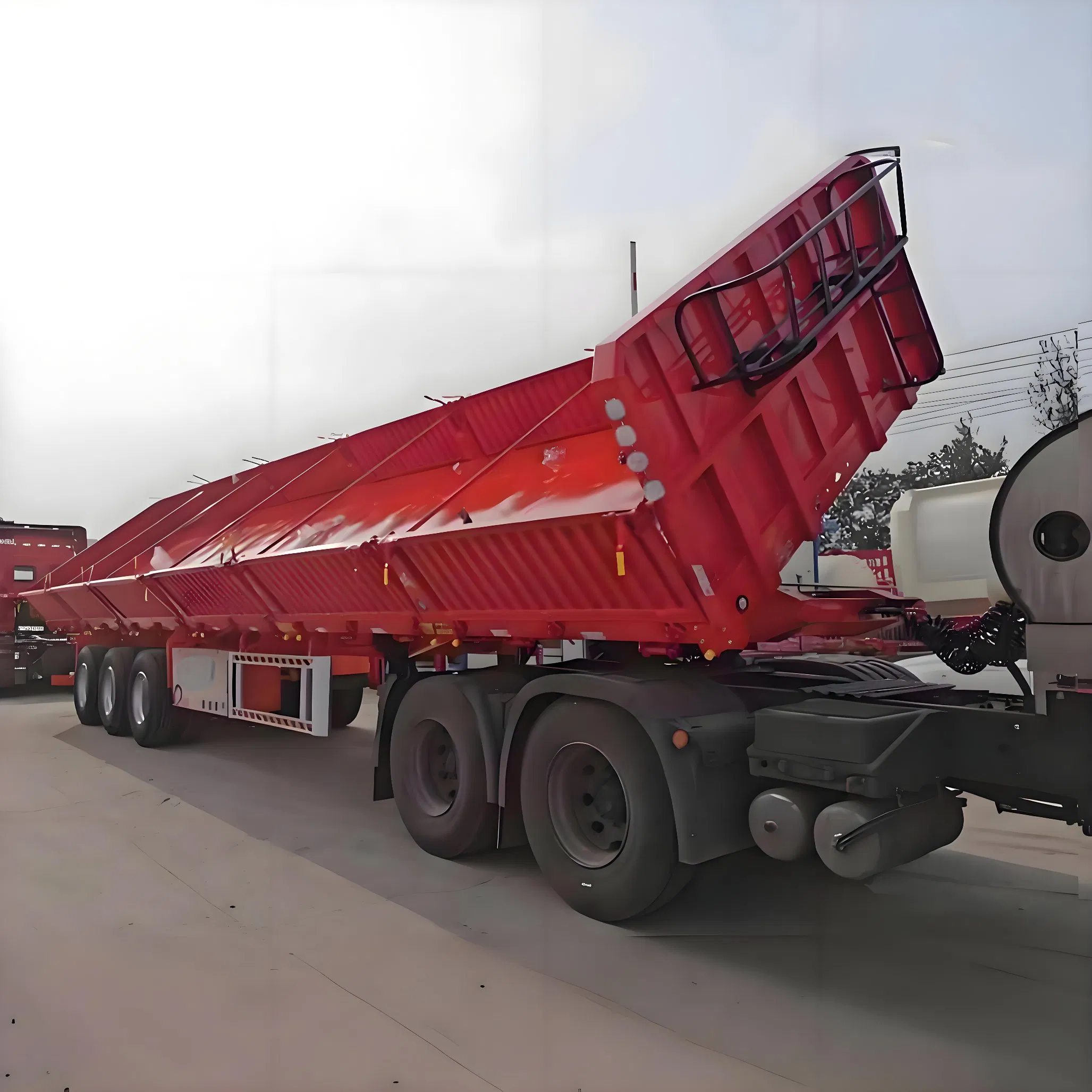 3 Axles Wood Log Transport Timber Semi Trailer Flatbed Cargo Container Semi Trailer Price for Sale