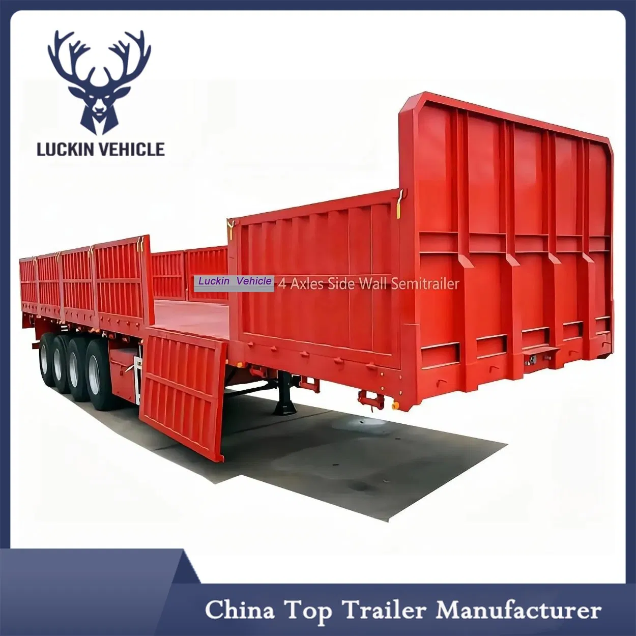 Factory Price China 3 Axles Side Wall Bulk Cargo Transport Drop Side Cimc Livestock Fence Sidewall Semi Truck Trailer for Sale Ethiopia