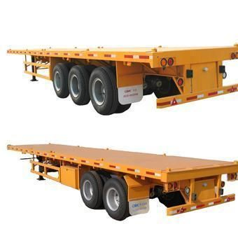 Flatbed Trailer 3/4 Axle 30-80 Tonscustom Large Cargo Transport Lowbed Semi-Trailer