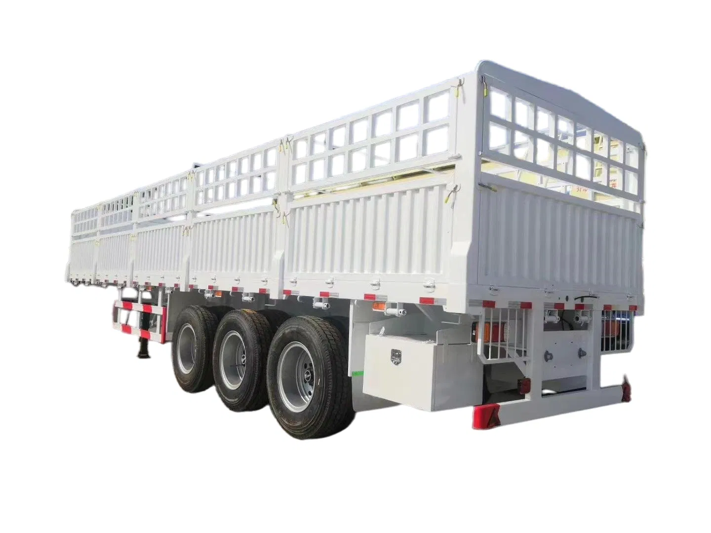 Heavy Duty Durable Design 3 4 5 Fuwa Axle Warehouse Rack Livestock and Vegetables Transport Fence Stake Cargo Fence Semi Truck Trailer for Sales