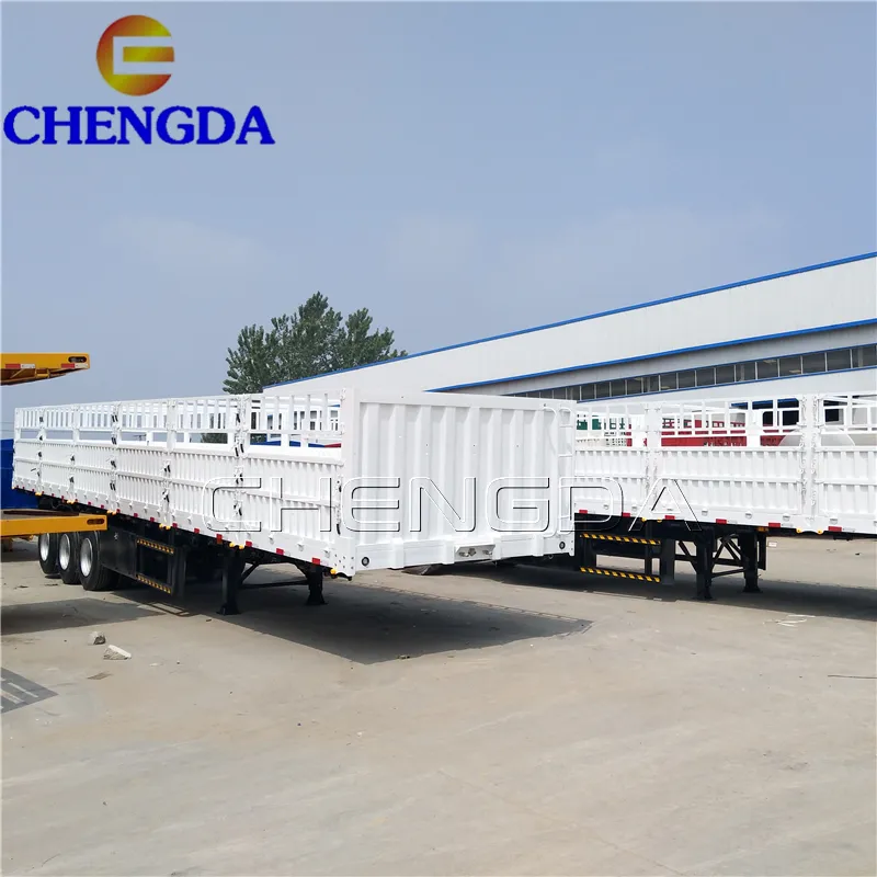 3 Axle 60 Ton Heavy Duty Fence Cargo Truck Trailer