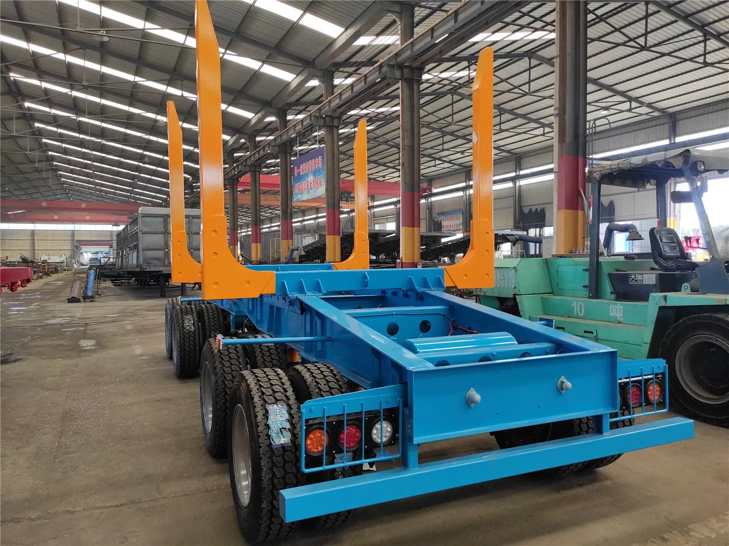 Stand Column Cargo Log Wood Timber Logging Semi Trailer