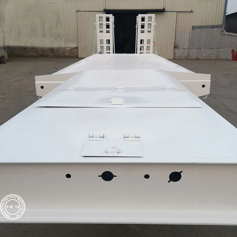 Heavy Duty Tri Axle Gooseneck Lowbed Semi Trailer 60t 100t Low Bed/Lowboy/Low Loader Trailer Bulldozer Equipment Transport Low Boy Semi Trailer Manufacturer